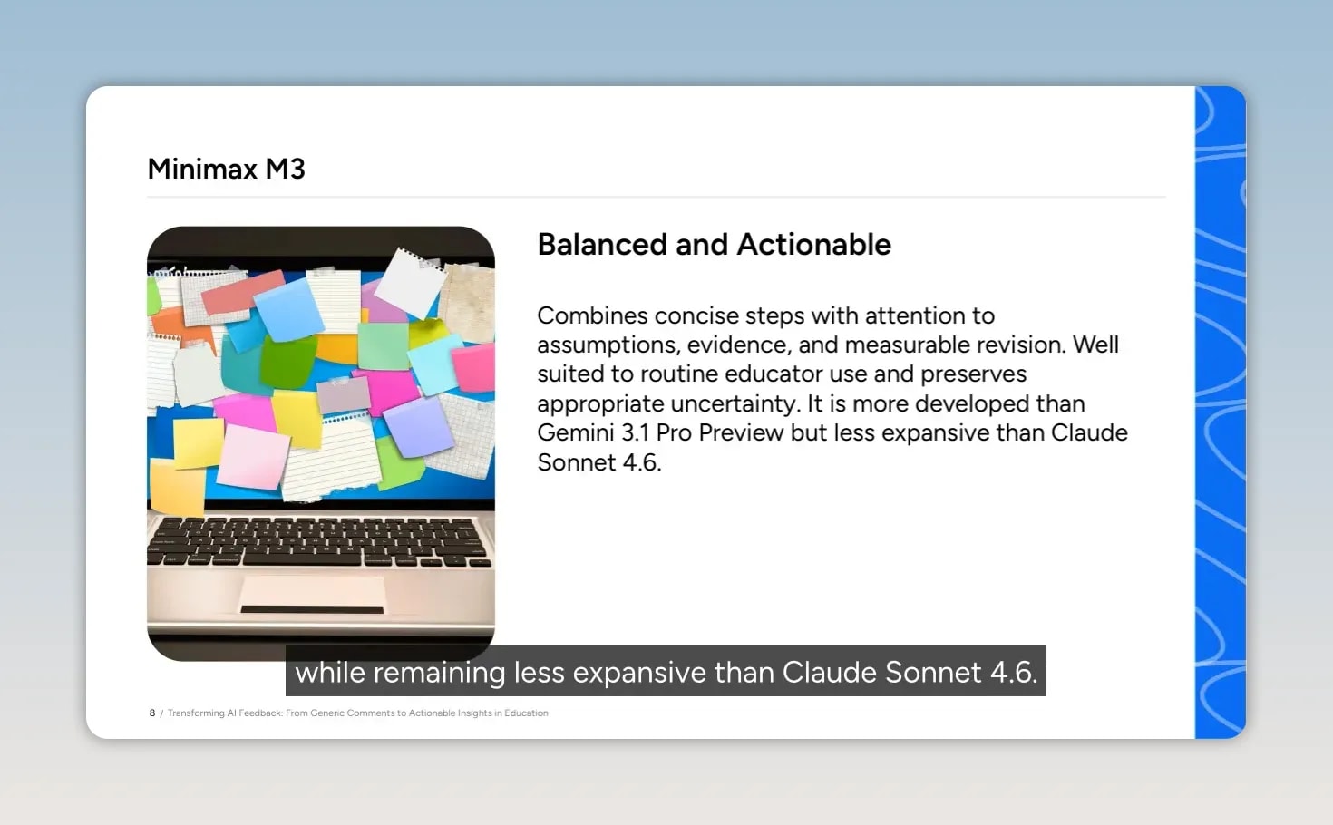 Comparison table for Claude Sonnet 4.6 Gemini 3.1 Pro Preview and Minimax M3