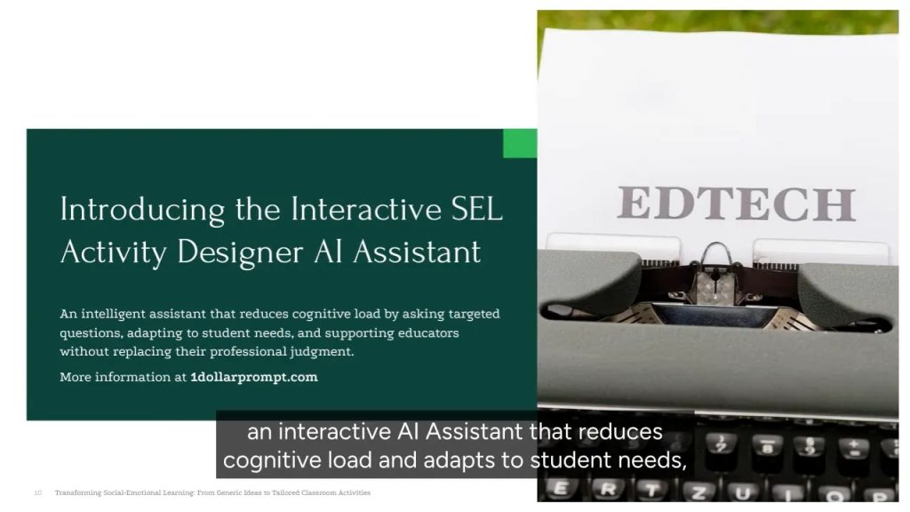 Interactive social-emotional learning activity assistant guide